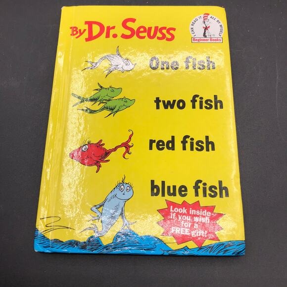 Vintage Dr. Seuss Easy Reader Books Set of 5 Bears on Wheels Mulberry St 1 Fish - Picture 6 of 9